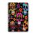 Scribesense Spiral Lined Notebook,Double-Wire College Ruled Journal for College Office,5.71x 8.26 in – Colorful Skulls And Flowers Set Against A Black Background