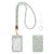 Scrunchie Lanyard ID Badge Holder for Women – Cute Floral Neck Lanyard with Key Ring for Teachers, Students, Nurses, Team Staff Gifts (Pastel Mint Flower)