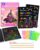 SCUATANBE Scratch Paper Art Set: 2 Pack Notebooks Art Supplies and Crafts for Kids Back to School Classroom Supplies Ages 3 4 5 6 7 8 9 10 Girls & Boys Toys Birthday Party Favor Games (Black)