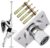 SDVantage Spinning Pole Dancing Pole with Fixed Plate, 45Mm Spinning & Static Dancing Pole for Home Exercise, Stainless Steel Dance Pole Kit, Adjustable Height,Silver-3.2M-3.4M/10.5Ft-11Ft