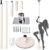 SDVantage Static Dancing Pole White Exercise Equipment for Home Bedroom Apartment, Fixed Plate Dance Pole Kit,3.2M-3.4M/10.5Ft-11Ft