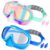 Seago Kids Swim Goggles 2 Pack for 3-12, Anti-Fog UV Protection Clear Wide View No Leaking, Pool Water Toddler Goggles with Nose Cover Swimming Goggles for Kids 6-14 3-5 3-6 4-7 8-12 Girls Boys