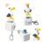 Seagull Fidget Toy , Rechargeable Fidget Clicker with Real Sound and LED Light, Seagull Clicker , for Fun and Stress Relief,white-2pcs
