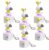 Seagull Mine Button Keychain Set with Type-C Charging Cable Mechanical Click Fidget Desk Toy Stress Relief Keychains for Adults
