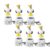 Seagull Mine Sound Button Keychain, Rechargeable LED Desk Toy Fidget Clicker with Real Sound LED Light, for Stress Relief, Cute Bird Keychain Gamers Adults Office Gift (6 White)