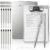 Seajan 2 Pack Stainless Steel Magnetic Clipboard with Pen 4.3 x 6.5 Inch Metal Clip Board Sets Essential for A6 Paper Refrigerator Office Home Factory Jobsite Medical School Law Enforcement