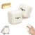 Seal Tofu Squishy, White Cube Stress Toy, Soft Moldable Dough Fidget Block , Silky Squeeze Ball for Anxiety Relief, Cute Seal Face Shaped Softest Tofu Squishy (2PC)