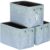 Sea Team 3-Pack Large Storage Basket Set, Trunk Organizer, Clothes Toys Bin, 15 x 10 x 10 Inches, Big Rectangular Canvas Fabric Collapsible Shelf Box with Handles for Kids Room (Babyblue/Mint)