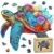 Sea Turtle Wooden Puzzle for Adults, Ocean World Turtle Jigsaw Puzzle for Adults 200 Piece, Unique Animal Shaped Wooden Puzzles, Fun Challenging Puzzle Gift for Friends Family Game Home Decor 10*11in