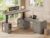 SEDETA Farmhouse L Shaped Standing Desk with Storage for Home Office, Grey