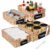 SeekElegant Set of 4 Sizes Hand-Woven Pantry Shelf Baskets, Hyacinth Storage Baskets with Chalkboard Labels & 2 Chalk Markers, Wicker Nestable Shelf Basket Set for Organizing Pantry Laundry Shelves
