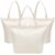 Segarty Canvas Tote Bag 17.7×13.78×5.9in with Zipper, 3 PCS Heavy Duty Shopping Tote Bags, Reusable & Washable Beige Blank Cloth Bags for Grocery & Beach Travel, Lightweight Shopping Totebags for DIY