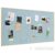SELEAD Linen Bulletin Board 48” x 24” – Golden Aluminum Frame, Teal Fabric