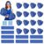 SendyFeather Blue Silvery Cheerleading Pom Poms 16 Pcs, with Stickers and 8 Sports Headbands for Team Spirit, Game Day, Football Basketball Games, School Events, Cheer Set