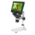 SENECESLI 1000x 5.5 Inch LCD -Münzmikroscope with Adjustable LED Lights for Child Training, PC View for Watch Repair, Aluminum Alloy/Black