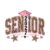 Senior 2027 Leopard Print Graduation Cap Vinyl Sticker，1：2.8X3.4 inch
