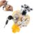 Senior Busy Activity Cube Wooden Fidget Block with Key Lock and Rotary Controls