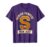 Senior Sunrise Mom 2027 Retro Graduation Class of 2027 T-Shirt, Men, Purple, XX-Large