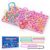 Sensory Activity Board,Fidget Toys for Kids & Adults with Shape Matching, Quiet Busy Board for Travel, Airplane, Car& Classroom, Calming Sensory Toy for Focus & Relaxation, Autism & ADHD Support（Pink)