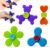 Sensory Fidget Toys for Adults – 4 Packs 2-in-1 Silicone Fidget Spinners with Textured Worry Sensory Stone for Teenage with Autism, Anxiety & ADHD, Calming Tools for Adults Office Desk
