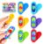 Sensory Marble Fidget Toys for Kids- 6 Pcs Quiet Fidget for Classroom, Gel Filled Autism Sensory Toys ADHD, Silent Stress Squishy Fidgets Worry Stones, Squeeze Travel Gifts for Kids Student Adults