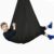 Sensory Swing for Kids & Adults with 360° Swivel Hanger Kit, Double Layer Elastic Therapy Swing Holds up to 300lbs for Autism, ADHD,Aspergers, and SPD (Black)