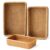 SENVIET Rattan Storage Baskets Set of 3, Handwoven Wicker Nesting Baskets for Pantry, Kitchen Counter, Bathroom & Shelf Organization, Decorative Boho Farmhouse Storage Bins
