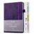 SEQES A5 Undated Planner- Leather Cover with goal tracker,full focus And habit To Increase Productivity organizer And Goal Setting & Reflection Journal | Weekly/Monthly Planner (purple)