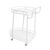 Serving Cart, Metal Multi-Function, White, Large 2-Tier