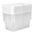 Set of (10) 6 Quart Storage Boxes, Clear Plastic Storage Bin with Snap-on Lid, White