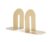 Set of 2 Gold Bent Metal Arch Industrial Bookends 6.7x5x4.7 Inches