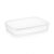 Set of 2 Oblong Food Storage Container Airtight Freezer Safe Clear 1.8 qt