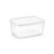 Set of 2 Oblong Food Storage Container Airtight Freezer Safe Clear 1.9 qt