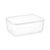 Set of 2 Oblong Food Storage Container Airtight Freezer Safe Clear 4.2 qt