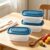 Set of 3, 8‑Cup Stackable Plastic Food Storage Containers with Snap Lids