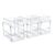 Set of 3 Clear 2‑Tier Pull‑Out Under‑Sink Organizer with Movable Dividers for Bathroom Kitchen Pantry Storage