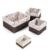 Set of 3 Wicker Storage Baskets, Small Wicker Baskets for Shelves