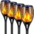 Set of 4 – Outdoor Solar Lights LED Tiki Torch Polynesian Style Path Lighting New