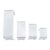 Set of 4 Clear Acrylic Fishing Lure Holders, Crankbait Wobbler Bait Holder, Tackle Storage Rack with Groove Design, 4 Sizes for Anglers