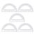 Set of 5 Clear Protractor 180 Degrees Math Protractors 6Inch Protractors Measuring Tool for Geometry Drafting Drawing Portable Protractor