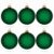 Set of 6 Translucent Green Glass Ball Christmas Ornaments 3.25 Inches