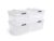 Set of 71-Quart Clear Plastic Storage Bins with Tray Inserts, Pack of 4 OU47578