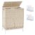 SETVSON Laundry Hamper with Lid, Wicker Laundry Basket, 112 L, Light Khaki