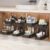 Sevenblue Under Sink Organizer, Bathroom Organizers and Storage, 2 Tier Multi-Use Pull Out Cabinet Organizer with Hang Hooks and Cups (Black, 14.8 Inch)