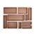 Seville Classics Acacia Wood Premium Organizer Storage Bins for Kitchen Silverware, Pantry, Closet, Office Desk, Pens, Utensils, Makeup, K Cup, Acacia, Bin Set (10 Piece)