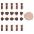 SEWACC 21pcs Christmas Wood Slices and Natural Pine Cones Craft Kit with Wooden Sticks, Rustic Brown Wood Material for DIY Christmas Decorations and Flower Arrangements