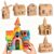 SEWACC 6pcs DIY Cardboard House Kit for Kids DIY Paper Building Project