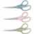 Sewing Scissors 8.5″ Pastel Scissors 3 Pack Stainless Steel | All Purpose Scissors for Office Home Comfort Grip Right/Left Hand