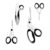 Sewing Scissors Bundle High Stainless Steel Blade Comfortable Handle for Dressmaking Professional Sewing Fabric Crafting and Home General Use 4 Pack