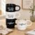 Seworlan 10oz Stackable Coffee Mugs Set of 4, Modern Ceramic Coffee Mug